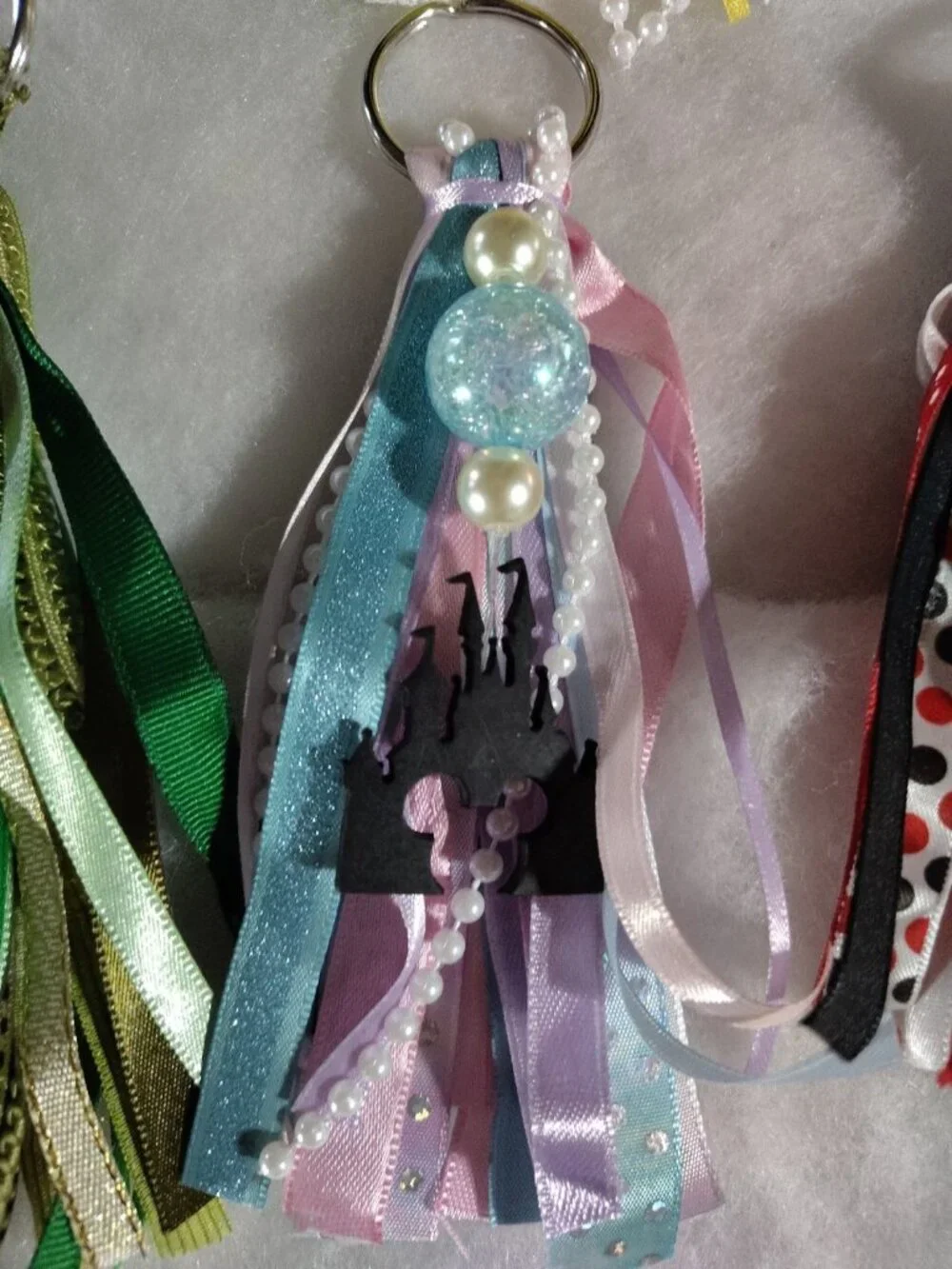 Enchanting Artisan Handmade Ribbon Tassel For Bags/Keychain/With Charm